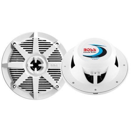 Boss Audio MR62W 6.5" 2-Way 200W Marine Speaker - White - Pair MR62W